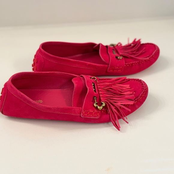 Larroude Red Fringe Loafers - Picture 6 of 7